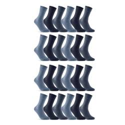 6 | 12 | 24 Paar Socken Herren Baumwolle Business Socken 10700 (Jeans Blau Navy 24 Paar 47-50) von sockenkauf24