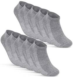 Sneaker Socken Herren 47-50 Grau Baumwolle 10 Paar Herren Sneaker Socken 47-49 Grau Sportsocken Herren 47-50 Kurze Socken Short Socks Men 16510 WP (Grau 47-50) von sockenkauf24