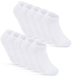 Sneaker Socken Herren 47-50 Weiß Baumwolle 10 Paar Herren Sneaker Socken 47-49 Weiß Sportsocken Herren 47-50 Kurze Socken Short Socks Men 16510 WP (Weiß 47-50) von sockenkauf24