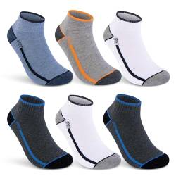 Sneaker Socken Herren Quarter Sportsocken Gepolstert Frotteesohle Atmungsaktiv Baumwolle 16215/18 WP (47-50 6 Paar) von sockenkauf24