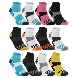 Sportsocken Damen Sneaker Socken Baumwolle verstärkte Frotteesohle 36850/26 WP (12 Paar 35-38) von sockenkauf24