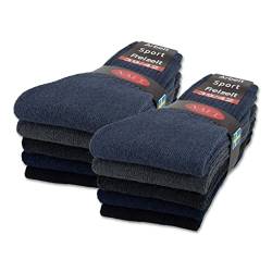 sockenkauf24 10 | 20 | 30 Paar Sportsocken Tennissocken Arbeitssocken Herren & Damen Socken Baumwolle (35-38, 10 Paar | Gemischt) von sockenkauf24