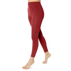 sockenkauf24 Damen Thermo Leggings mit Innenfleece in 10 Farben extra warm Winter Leggings (38/40, Rot) von sockenkauf24