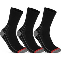 sockenkauf24 Funktionssocken Coolmax Fahrrad-Socken für Herren & Damen (3xSchwarz, 3-Paar, 39-42) Atmungsaktive Radsport Socken 50301P WP von sockenkauf24