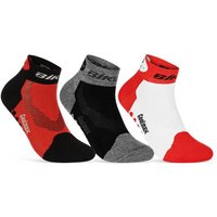 sockenkauf24 Funktionssocken Coolmax LED Fahrrad-Socken für Herren & Damen (Rot/Schwarz/Weiß, 3-Paar, 35-38) Reflektor Radsport Socken 50303P WP von sockenkauf24