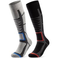 sockenkauf24 Skisocken 2 Paar Ski Strümpfe Herren & Damen Ski Socken lang Atmungsaktiv von sockenkauf24