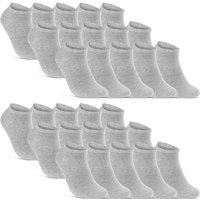 sockenkauf24 Sneakersocken 10 I 20 I 30 Paar Damen & Herren Sneaker Socken (Grau, 30-Paar, 35-38) Schwarz Weiß Grau Baumwolle - 10800 von sockenkauf24