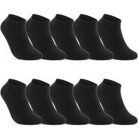 sockenkauf24 Sneakersocken 10 I 20 I 30 Paar Damen & Herren Sneaker Socken (Schwarz, 10-Paar, 35-38) Schwarz Weiß Grau Baumwolle - 10800 WP von sockenkauf24