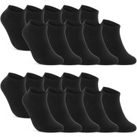 sockenkauf24 Sneakersocken 10 I 20 I 30 Paar Damen & Herren Sneaker Socken (Schwarz, 20-Paar, 35-38) Schwarz Weiß Grau Baumwolle - 10800 WP von sockenkauf24