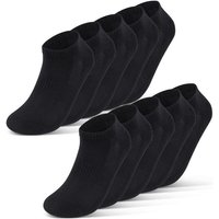 sockenkauf24 Sneakersocken 10 Paar Damen & Herren Premium Sneaker Socken mit Meshstreifen WP von sockenkauf24