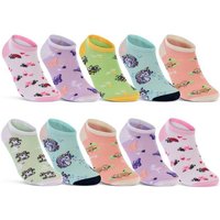 sockenkauf24 Sneakersocken 10 Paar Kinder Sneaker Socken Jungen & Mädchen Baumwolle Kindersocken (56552, 23-26) WP von sockenkauf24