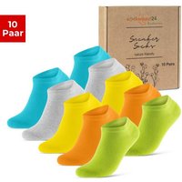 sockenkauf24 Sneakersocken 10 Paar Premium Sneaker Socken Herren & Damen aus (Buntmix, 35-38) gekämmter Baumwolle ohne drückende Naht (Exclusive Line) - 70102T WP von sockenkauf24