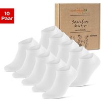 sockenkauf24 Sneakersocken 10 Paar Premium Sneaker Socken Herren & Damen aus (Weiß, 35-38) gekämmter Baumwolle ohne drückende Naht (Exclusive Line) - 70102T WP von sockenkauf24