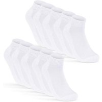 sockenkauf24 Sneakersocken 10 Paar SPORT Sneaker Socken Herren & Damen (Weiß, 35-38) Sportsocken Frotteesohle Baumwolle - 16200 WP von sockenkauf24