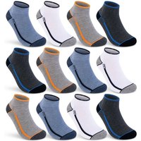 sockenkauf24 Sneakersocken 6 oder 12 Paar SPORT Socken Damen & Herren Sportsocken (12-Paar, 35-38) mit Frotteesohle Baumwolle - 16215/18 von sockenkauf24