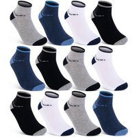 sockenkauf24 Sneakersocken 6 oder 12 Paar SPORT Socken Damen & Herren Sportsocken (12-Paar, 39-42) mit Frotteesohle Baumwolle - 16210 von sockenkauf24