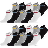 sockenkauf24 Sneakersocken 8, 12 oder 20 Paar Sneaker SPORT Socken Damen&Herren Sportsocken (39-42, 20-Paar, 16730) von sockenkauf24