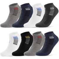 sockenkauf24 Sneakersocken 8, 12 oder 20 Paar Sneaker SPORT Socken Damen&Herren Sportsocken (39-42, 8-Paar, 16735) - WP von sockenkauf24