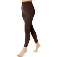 sockenkauf24 Thermoleggings Damen THERMO Leggings mit Innenfleece in vielen Farben (38-40, Braun) extra warm Winter Leggings, WP von sockenkauf24