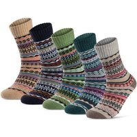 sockenkauf24 Thermosocken 5 Paar Damen & Herren dicke warme Wollsocken Innenfrottee Wintersocken WP von sockenkauf24