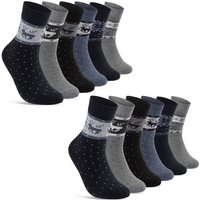 sockenkauf24 Thermosocken 6 oder 12 Paar Damen Wintersocken D27 kuschlig warm (12-Paar, 35-38) mit Innenfrottee - 11827 von sockenkauf24