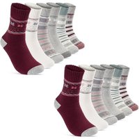 sockenkauf24 Thermosocken 6 oder 12 Paar Damen Wintersocken Damensocken mit Innenfrottee (38204, 12-Paar, 35-38) von sockenkauf24