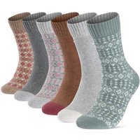 sockenkauf24 Thermosocken 6 oder 12 Paar Damen Wintersocken Damensocken mit Innenfrottee (6-Paar) von sockenkauf24