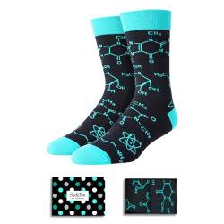 sockfun Lustige Chemie-Socken Chemie Geschenke für Männer Wissenschaft Socken Lehrer Socken Biologie Geschenke Wissenschaftler Geschenke für Wissenschaftler Studenten Teenager Jungen, Chemie Schwarz, von sockfun