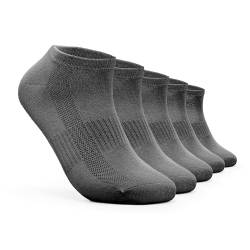 5 Paar Sneaker Socken | Damen Herren Unisex Füßlinge | Anti-Loch Garantie | Größe 39-42 | Schwarz von sockmash