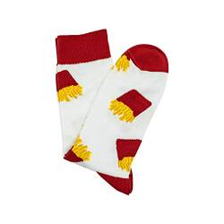 sockmash Pommes Socken, farbenfrohes und fröhliches Motiv im Fastfood Style für Mann und Frau, mehrfarbig (Gr. 35-38) von sockmash
