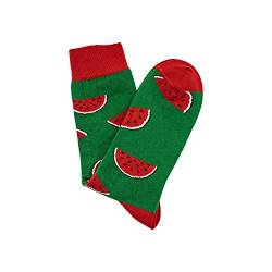 sockmash Wassermelonen Socken, farbenfrohes und fröhliches Motiv im Ninja Fruit Style für Mann und Frau, mehrfarbig Gr. 43 - 46 von sockmash