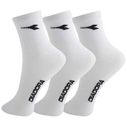 Socks DIADORA Herren kurze Baumwolle Strümpfe D9303 (6pa), Weiß 43/46 DE von socks