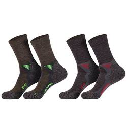 socksPUR Funktions- u. Trekking-Socken mit Merinowolle mit Spezialpolsterungen / 1 PAAR (39-42, anthrazit) von socksPur