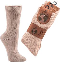 socksPur 100% BIO BAUMWOLLE SOCKEN FÜR SIE & IHN 3er PACK (Gr.43-46 Art.Nr.2156,natur) von socksPur