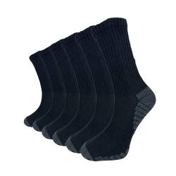 socksberg 6 Paar Wandersocken Herren und Damen | ANTI SCHWEIß | Arbeitssocken | Sportsocken | Langlebige Trekkingsocken aus Baumwolle perfekt für Winter & Sommer geeignet | Laufsocken 39-42 & 43-46 von socksberg