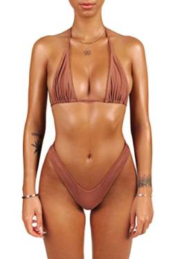 sofsy Bikinihöschen für Damen sexy Zweiteiler Bikinihöschen Badeanzug (Top & Bottoms separat erhältlich!) Nude größe Medium 32dd 34dd von sofsy