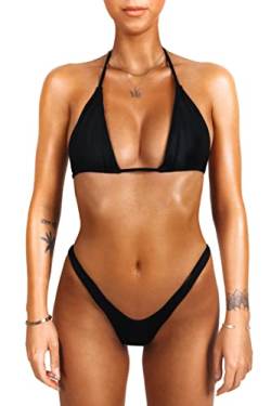 sofsy Schwarz Bikinihöschen für Damen sexy Zweiteiler Bikinihöschen Badeanzug (Top & Bottoms separat erhältlich!) größe Small 32dd 34dd von sofsy