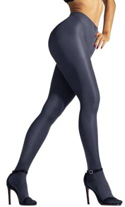 sofsy Strumpfhose für Damen - 40 Den Damen Feinstrumpfhose, Mikrofaser Dessous Stützstrümpfe [ Strumpfhosen Frauen] Indigo Blau Indigo Blue - Plus Size XL von sofsy