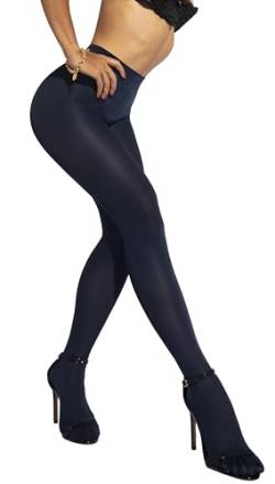 sofsy Strumpfhose für Damen - 40 Den Damen Feinstrumpfhose, Mikrofaser Dessous Stützstrümpfe [ Strumpfhosen Frauen] Marine Blau Navy Blue - Medium von sofsy