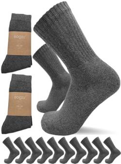 sogzz Tennissocken | 10 Paar | Herren Damen 80% Baumwolle, Sportsocken, Arbeitssocken, Tennis Sport Freizeit Arbeit Socken Grau Unisex, Modell: Sport Basic, 47-50, Dunkelgrau von sogzz