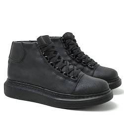 Solaress 958 Herren Sneaker, Leder High-Top Fashion Schuhe (Schwarz, eu_Footwear_Size_System, Adult, Men, Numeric, medium, Numeric_40) von solaress seyahat aksesuarları