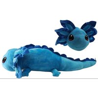 soma Kuscheltier Axolotl Kuscheltier Echse Molch Figur Plüsch XL 32 cm Püsch blau (1-St), Axolotl Plüschtier Molch Kuscheltier Figur Plüschtier Wassertier von soma