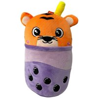 soma Kuscheltier bubble tea kuscheltier bubble tea plüschtier Tiger lila orange 20cm (1-St), bubble tea kuscheltiere bubble tea plüschtier kuscheltier bubble tea von soma