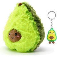 soma Kuscheltier süße Avocado 15 cm Lebensmittel Früchte grün Gesicht (1-St), Super weicher Plüsch Stofftier Kuscheltier für Kinder zum spielen von soma