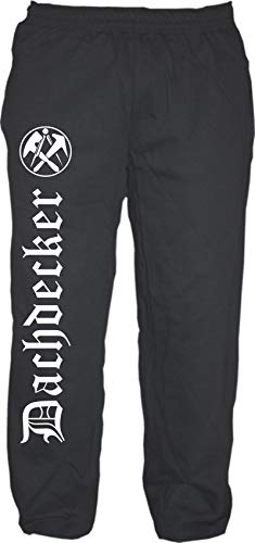 Dachdecker Jogginghose - Bedruckt - Sweatpants - Jogger - Hose XL Schwarz von sostex