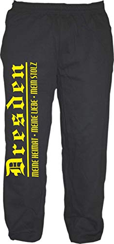 sostex Dresden Jogginghose - Meine Heimat Meine Liebe Mein Stolz - Sweatpants S Schwarz von sostex