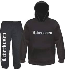 sostex Leverkusen Jogginganzug - Altdeutsch - Jogginghose und Hoodie XL Schwarz von sostex