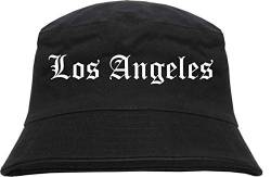 sostex Los Angeles Fischerhut - Altdeutsch - Bedruckt - Bucket Hat Anglerhut Hut Schwarz L/XL von sostex