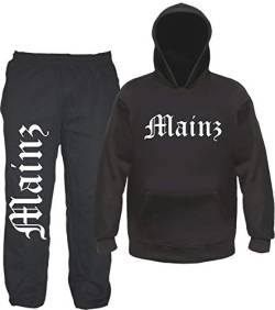 sostex Mainz Jogginganzug - Altdeutsch - Jogginghose und Hoodie L Schwarz von sostex