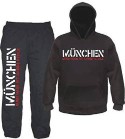 sostex München Euer HASS Ist Unser Stolz Jogginganzug - Jogginghose und Hoodie XL Schwarz von sostex